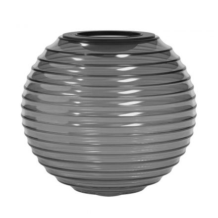 Nara Globe Ribbed Glass - Smoke