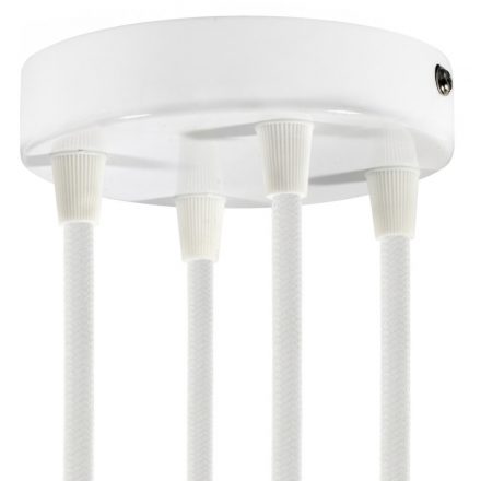 Creative-Cables Cylindrical metal 4-hole ceiling rose kit KRM574FVB mennyezeti rózsa fehér fém