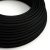 Creative-Cables Round Electric Cable covered by Rayon solid color fabric RM04 Black CREATIVEC-X